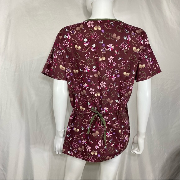 Dickies Medical Women’s Mockwrap Drawstring Back Waist Scrubs Top - Picture 3 of 8